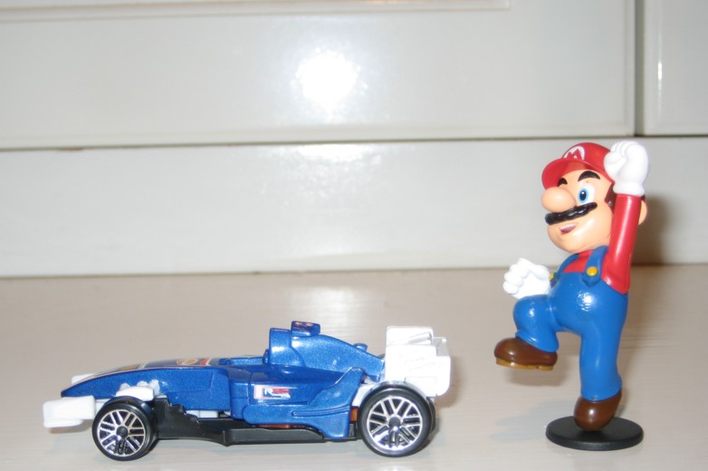 Hotwheels that crash and a Mario that stands on his own - what more could a boy want?